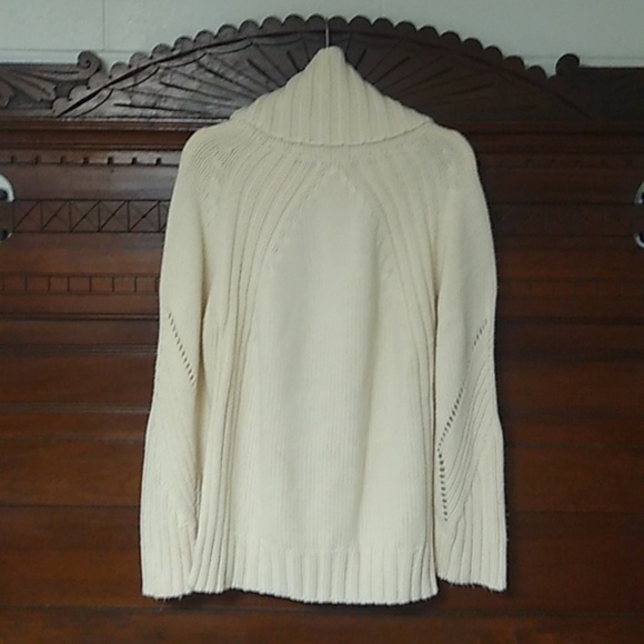 FOREVER 21 CHUNKY, COWL NECK OVER SIZED LAGENLOOK, BOHO, COTTAGE CORE, SWEATER - Picture 2 of 4